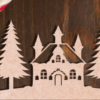 Intra απο ξύλο plywood 3mm-4mm πάχος Cut Χριστουγεννιάτικου Scene Δίασταση 15x15 cm INTRAFABR-105488391 - Image 7