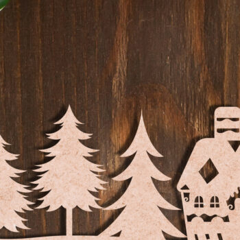 Intra απο ξύλο plywood 3mm-4mm πάχος Cut Χριστουγεννιάτικου Scene Δίασταση 15x15 cm INTRAFABR-105488391 - Image 9