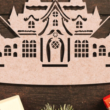 Intra απο ξύλο plywood 3mm-4mm πάχος Cut Χριστουγεννιάτικου Scene Δίασταση 15x15 cm INTRAFABR-105488391 - Image 11