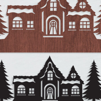 Intra απο ξύλο plywood 3mm-4mm πάχος Cut Χριστουγεννιάτικου Scene Δίασταση 15x15 cm INTRAFABR-105488391 - Image 14