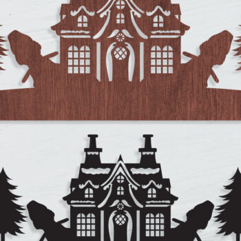 Intra απο ξύλο plywood 3mm-4mm πάχος Cut Χριστουγεννιάτικου Scene Δίασταση 15x15 cm INTRAFABR-105488391 - Image 15