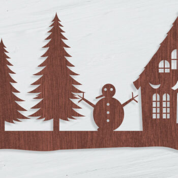 Intra απο ξύλο plywood 3mm-4mm πάχος Cut Χριστουγεννιάτικου Scene Δίασταση 15x15 cm INTRAFABR-105488391 - Image 16