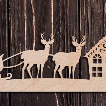 Intra απο ξύλο plywood 3mm-4mm πάχος Cut Χριστουγεννιάτικου Scene Δίασταση 15x15 cm INTRAFABR-105488391 - Image 18