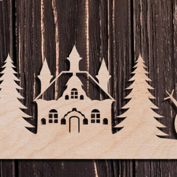 Intra απο ξύλο plywood 3mm-4mm πάχος Cut Χριστουγεννιάτικου Scene Δίασταση 15x15 cm INTRAFABR-105488391 - Image 20