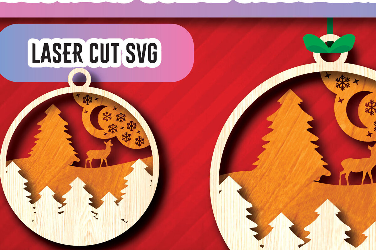 Intra απο ξύλο plywood 3mm-4mm πάχος Χριστουγεννιάτικα στολίδια σκηνής με λέιζερ Δίασταση 8x8 cm INTRAFABR-104800880