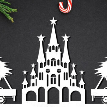 Intra απο ξύλο plywood 3mm-4mm πάχος Χριστουγεννιάτικο Σκηνικό Χαρτί Κοπή Δίασταση 15x15 cm INTRAFABR-111784237 - Image 1