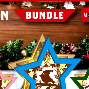 Intra απο ξύλο plywood 3mm-4mm πάχος Lantern Χριστουγέννων Shadow Star Δίασταση 15x15 cm INTRAFABR-109162083 - Image 1