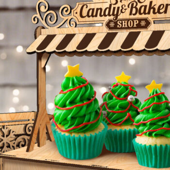 Intra απο ξύλο plywood 3mm-4mm πάχος Χριστουγεννιάτικο κατάστημα | για  και Cut Δίασταση 15x15 cm INTRAFABR-84526237 - Image 4