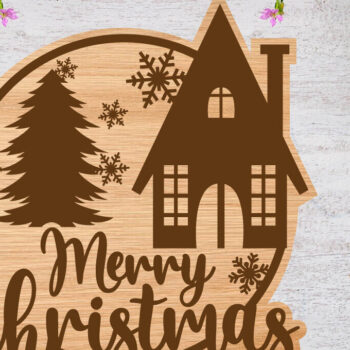 Intra απο ξύλο plywood 3mm-4mm πάχος Χριστουγεννιάτικο σημάδι 2 | Χριστουγεννιάτικη Δίασταση 30x20 cm INTRAFABR-84594535 - Image 1