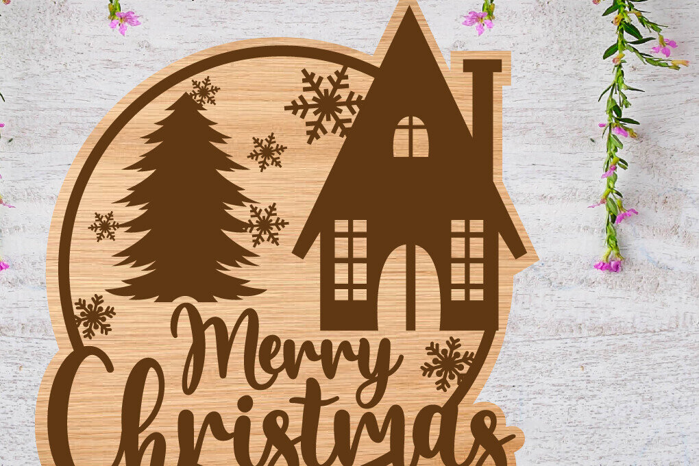 Intra απο ξύλο plywood 3mm-4mm πάχος Χριστουγεννιάτικο σημάδι 2 | Χριστουγεννιάτικη Δίασταση 30x20 cm INTRAFABR-84594535