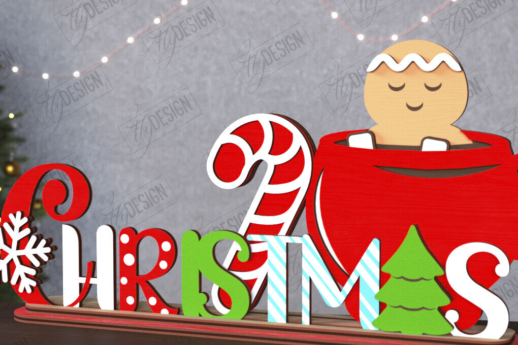 Intra απο ξύλο plywood 3mm-4mm πάχος Χριστουγεννιάτικη πινακίδα | Διακοσμήσεις διακοπών Δίασταση 15x15 cm INTRAFABR-111630745