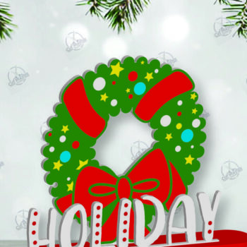 Intra απο ξύλο plywood 3mm-4mm πάχος Χριστουγεννιάτικο σημάδι Δίασταση 15x15 cm INTRAFABR-111989682 - Image 2