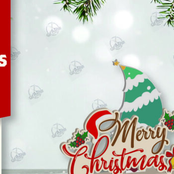 Intra απο ξύλο plywood 3mm-4mm πάχος Χριστουγεννιάτικο σημάδι Δίασταση 15x15 cm INTRAFABR-111989700 - Image 1