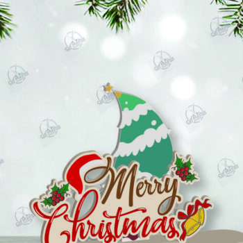 Intra απο ξύλο plywood 3mm-4mm πάχος Χριστουγεννιάτικο σημάδι Δίασταση 15x15 cm INTRAFABR-111989700 - Image 2