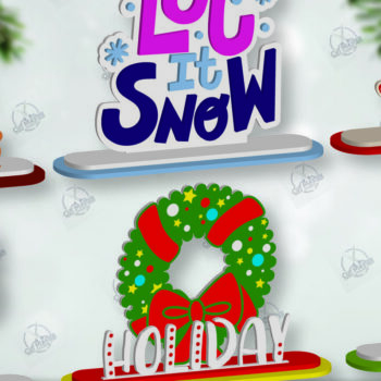 Intra απο ξύλο plywood 3mm-4mm πάχος Cut με λέιζερ Χριστουγεννιάτικο σημάδι Δίασταση 15x15 cm INTRAFABR-111989985 - Image 2