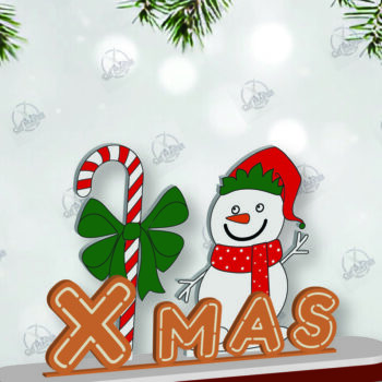 Intra απο ξύλο plywood 3mm-4mm πάχος Cut με λέιζερ Χριστουγεννιάτικο σημάδι Δίασταση 15x15 cm INTRAFABR-112163505 - Image 9