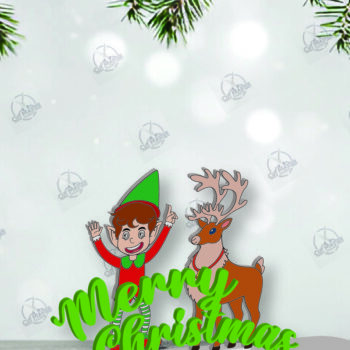 Intra απο ξύλο plywood 3mm-4mm πάχος Cut με λέιζερ Χριστουγεννιάτικο σημάδι Δίασταση 15x15 cm INTRAFABR-111989627 - Image 5