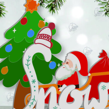 Intra απο ξύλο plywood 3mm-4mm πάχος Cut με λέιζερ Χριστουγεννιάτικο σημάδι Δίασταση 15x15 cm INTRAFABR-111989627 - Image 7