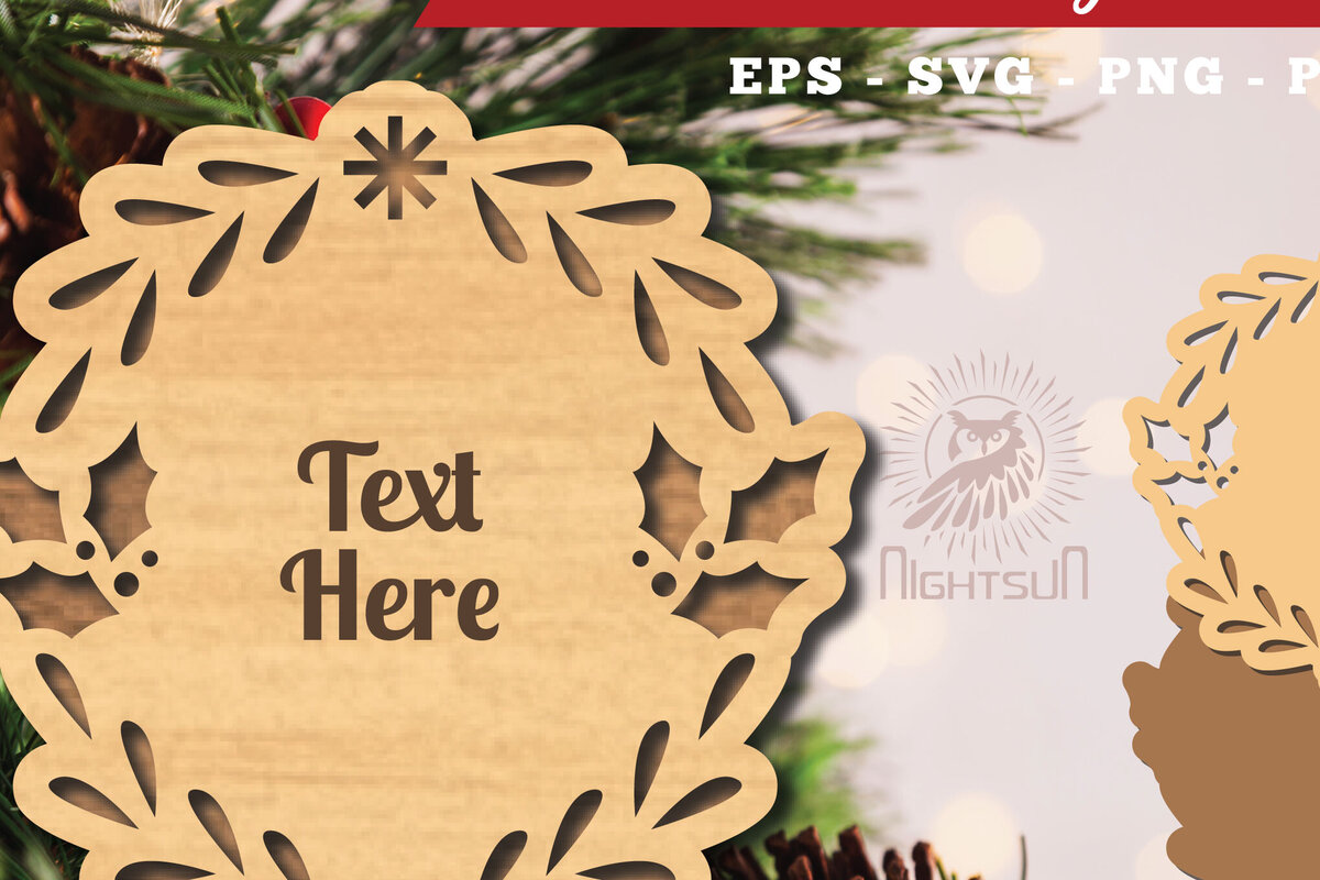 Intra απο ξύλο plywood 3mm-4mm πάχος Πρότυπο Χριστουγεννιάτικων πινακίδων 2 Δίασταση 15x15 cm INTRAFABR-113200345