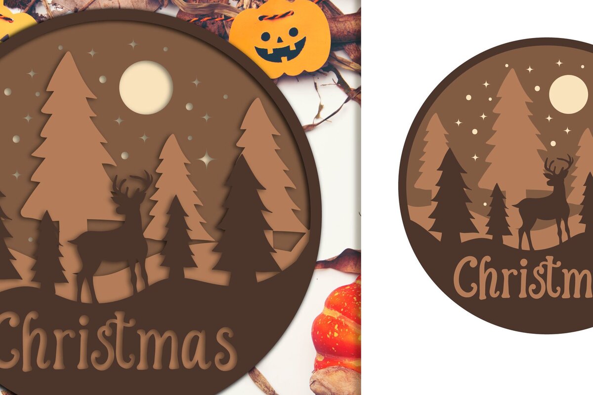 Intra απο ξύλο plywood 3mm-4mm πάχος κοπής με λέιζερ με στρώσεις Χριστουγεννιάτικων πινακίδων Δίασταση 15x15 cm INTRAFABR-36328458