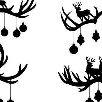 Intra απο ξύλο plywood 3mm-4mm πάχος Χριστουγεννιάτικο μικρό δάσος ελαφιών Δίασταση 15x15 cm INTRAFABR-77682795 - Image 1