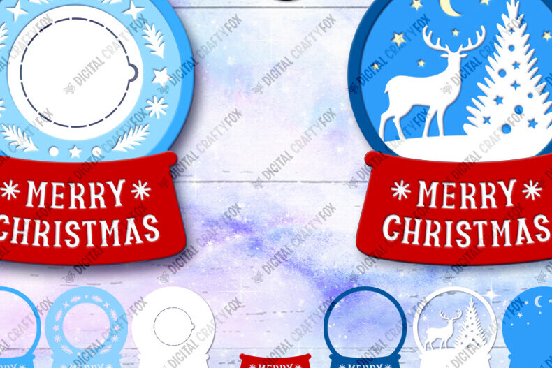 Intra απο ξύλο plywood 3mm-4mm πάχος Christmas Snow Globe Candy Dome Δίασταση 14x14 cm INTRAFABR-79991083 - Image 2
