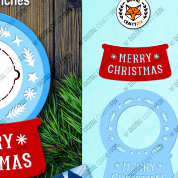 Intra απο ξύλο plywood 3mm-4mm πάχος Christmas Snow Globe Candy Dome Δίασταση 14x14 cm INTRAFABR-79991083 - Image 4