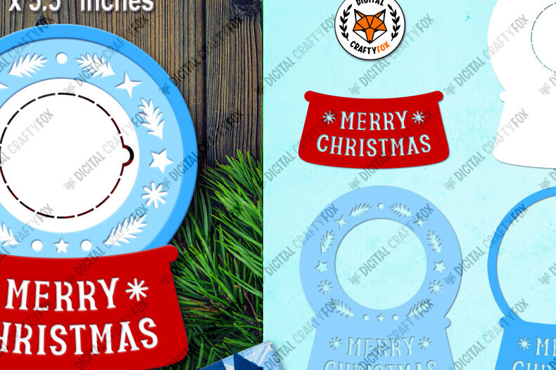 Intra απο ξύλο plywood 3mm-4mm πάχος Christmas Snow Globe Candy Dome Δίασταση 14x14 cm INTRAFABR-79991083 - Image 4