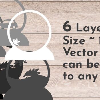 Intra απο ξύλο plywood 3mm-4mm πάχος Christmas Snow Globe, , 3D Δίασταση 40x40 cm INTRAFABR-40016248 - Image 2