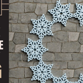 Intra απο ξύλο plywood 3mm-4mm πάχος Χριστουγεννιάτικο Snowflake 3D Layer BNDLE Δίασταση 40x40 cm INTRAFABR-76018209 - Image 6