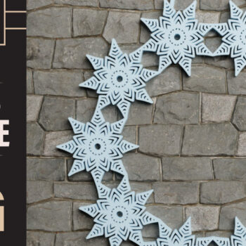 Intra απο ξύλο plywood 3mm-4mm πάχος Χριστουγεννιάτικο Snowflake 3D Layer BNDLE Δίασταση 40x40 cm INTRAFABR-76018209 - Image 7