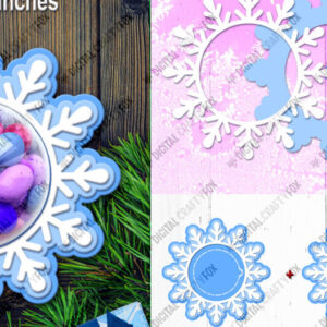 Intra απο ξύλο plywood 3mm-4mm πάχος Χριστουγεννιάτικο Snowflake Candy Dome, τρισδιάστατο παιχνίδι Δίασταση 15x15 cm INTRAFABR-80255575