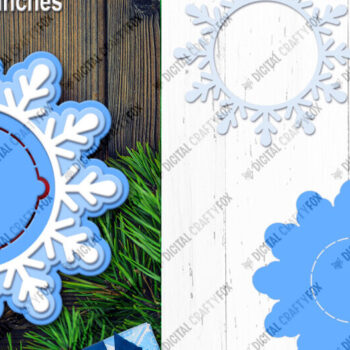 Intra απο ξύλο plywood 3mm-4mm πάχος Χριστουγεννιάτικο Snowflake Candy Dome, τρισδιάστατο παιχνίδι Δίασταση 15x15 cm INTRAFABR-80255575 - Image 2