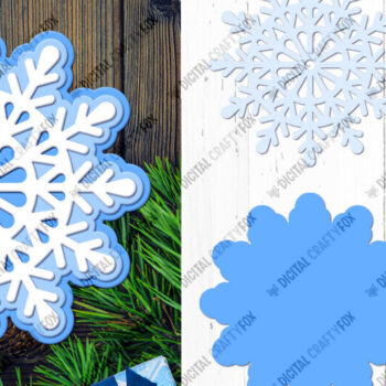 Intra απο ξύλο plywood 3mm-4mm πάχος Χριστουγεννιάτικο Snowflake Candy Dome, τρισδιάστατο παιχνίδι Δίασταση 15x15 cm INTRAFABR-80255575 - Image 3