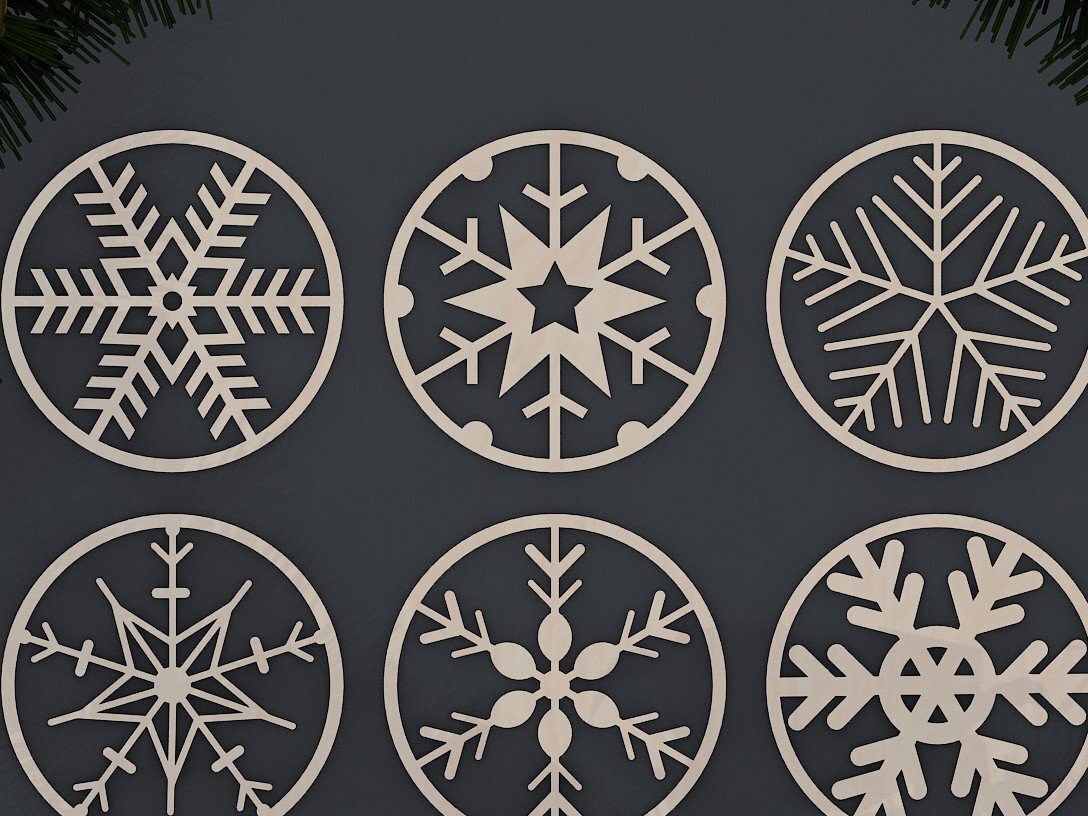 Intra απο ξύλο plywood 3mm-4mm πάχος Χριστουγεννιάτικο σουβέρ με νιφάδα χιονιού Δίασταση 30x20 cm INTRAFABR-40100391