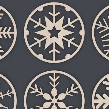 Intra απο ξύλο plywood 3mm-4mm πάχος Χριστουγεννιάτικο σουβέρ με νιφάδα χιονιού Δίασταση 30x20 cm INTRAFABR-40100391 - Image 2