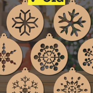 Intra απο ξύλο plywood 3mm-4mm πάχος Χριστουγεννιάτικο Snowflake Cut File Δίασταση 15x15 cm INTRAFABR-19096754