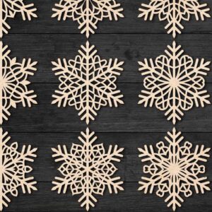 Intra απο ξύλο plywood 3mm-4mm πάχος Christmas Snowflake, Snowflakes PaperCut Δίασταση 15x15 cm INTRAFABR-77615406