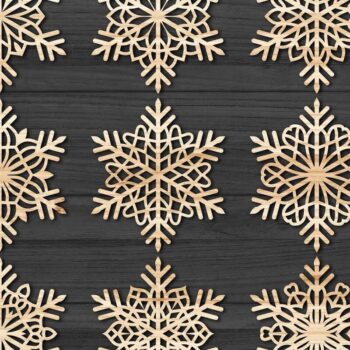 Intra απο ξύλο plywood 3mm-4mm πάχος Christmas Snowflake, Snowflakes PaperCut Δίασταση 15x15 cm INTRAFABR-77615406 - Image 2