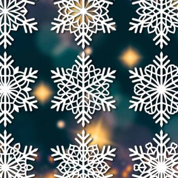 Intra απο ξύλο plywood 3mm-4mm πάχος Christmas Snowflake, Snowflakes PaperCut Δίασταση 15x15 cm INTRAFABR-77615406 - Image 3