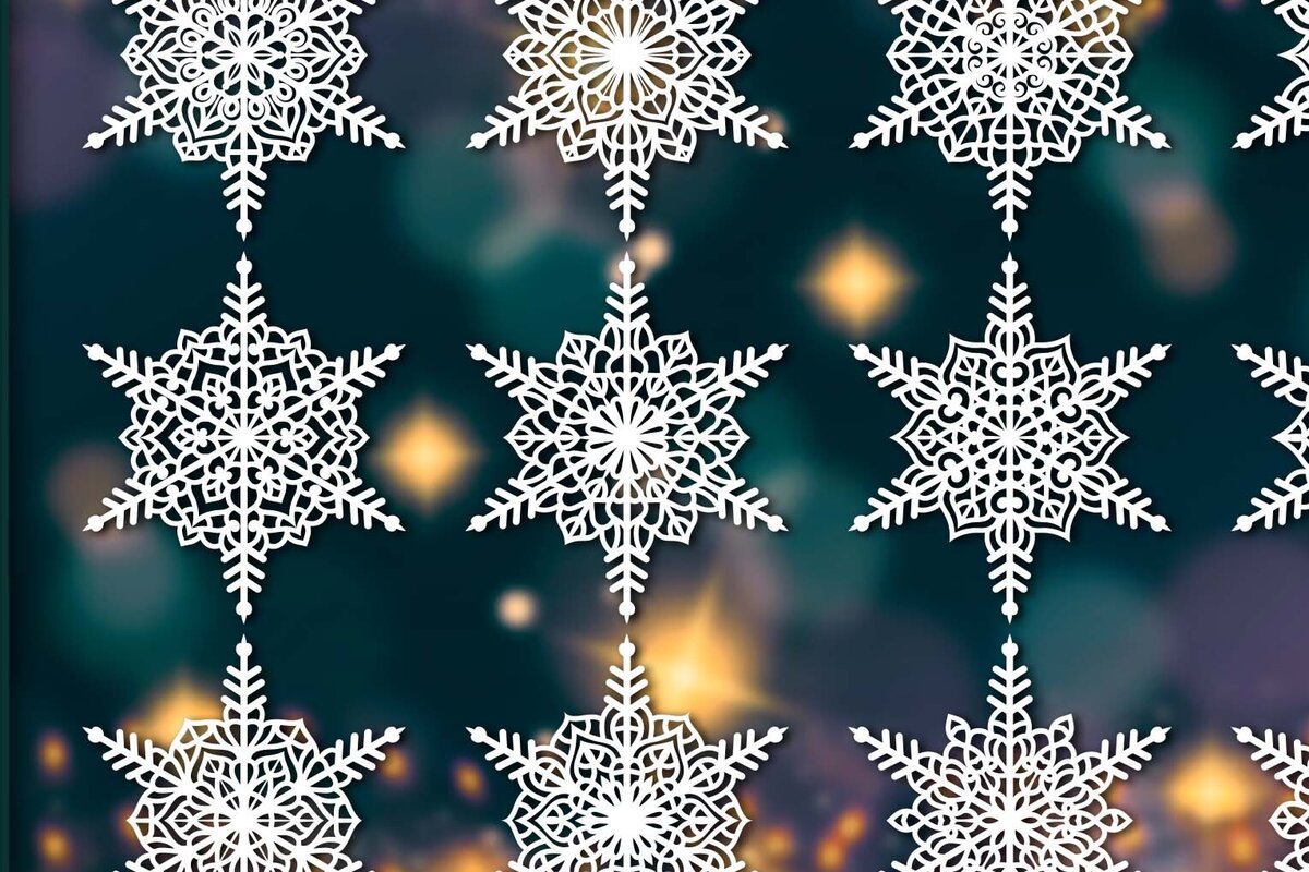 Intra απο ξύλο plywood 3mm-4mm πάχος Christmas Snowflake, Snowflakes 108 Δίασταση 15x15 cm INTRAFABR-79067411 - Image 2