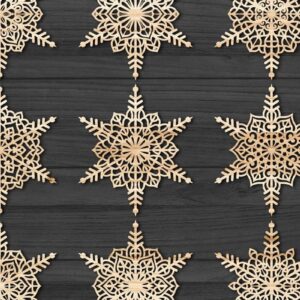 Intra απο ξύλο plywood 3mm-4mm πάχος Christmas Snowflake, Snowflakes 109 Δίασταση 15x15 cm INTRAFABR-79067536