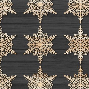 Intra απο ξύλο plywood 3mm-4mm πάχος Christmas Snowflake, Snowflakes 109 Δίασταση 15x15 cm INTRAFABR-79067536 - Image 1