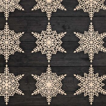 Intra απο ξύλο plywood 3mm-4mm πάχος Christmas Snowflake, Snowflakes 109 Δίασταση 15x15 cm INTRAFABR-79067536 - Image 2