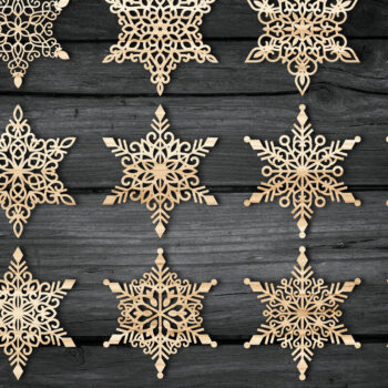 Intra απο ξύλο plywood 3mm-4mm πάχος Christmas Snowflake , Snowflakes Δίασταση 15x15 cm INTRAFABR-49792909 - Image 1