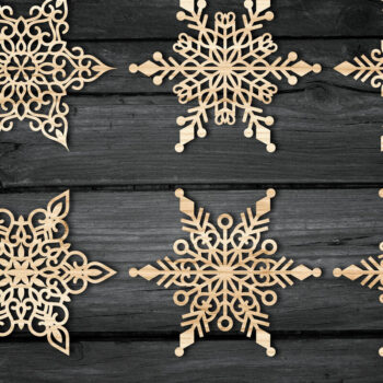 Intra απο ξύλο plywood 3mm-4mm πάχος Christmas Snowflake , Snowflakes Δίασταση 15x15 cm INTRAFABR-49792909 - Image 3
