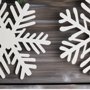Intra απο ξύλο plywood 3mm-4mm πάχος αποκοπής Χριστουγεννιάτικου Snowflake Δίασταση 8x8 cm INTRAFABR-109721657 - Image 1