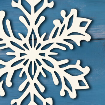 Intra απο ξύλο plywood 3mm-4mm πάχος αποκοπής Χριστουγεννιάτικου Snowflake Δίασταση 8x8 cm INTRAFABR-109721331 - Image 1