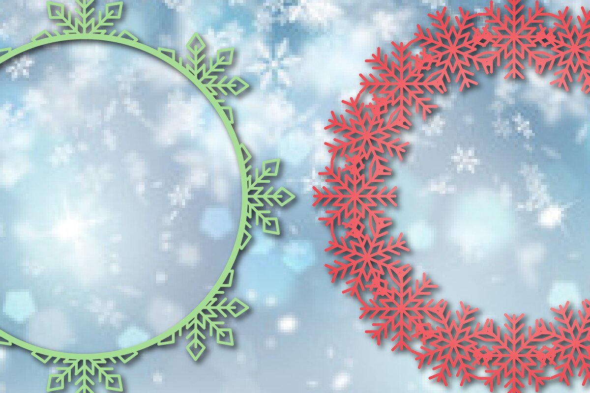 Intra απο ξύλο plywood 3mm-4mm πάχος Χριστουγεννιάτικο στεφάνι Snowflake Δίασταση 25x25 cm INTRAFABR-45658196