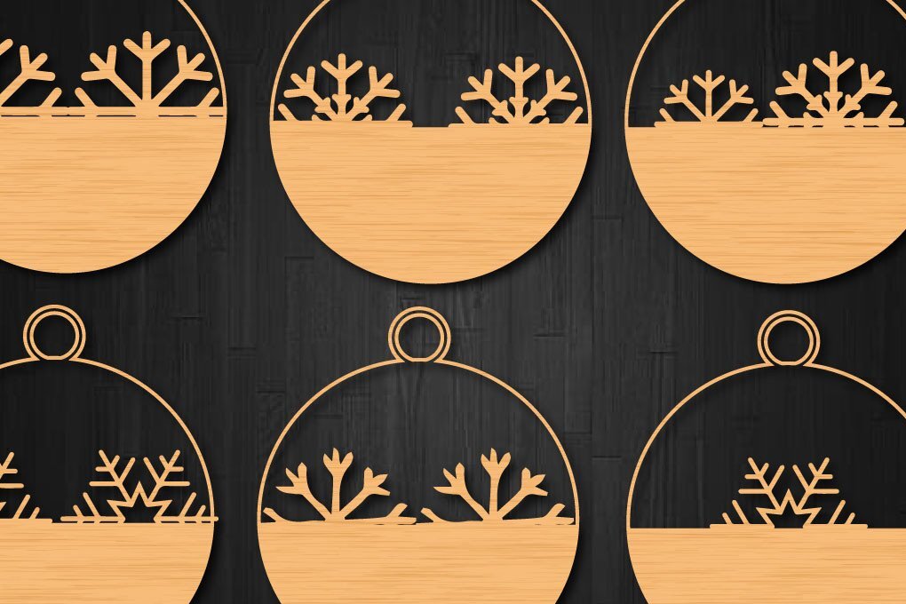 Intra απο ξύλο plywood 3mm-4mm πάχος στολίδι με χριστουγεννιάτικες νιφάδες χιονιού Δίασταση 8x8 cm INTRAFABR-41118169